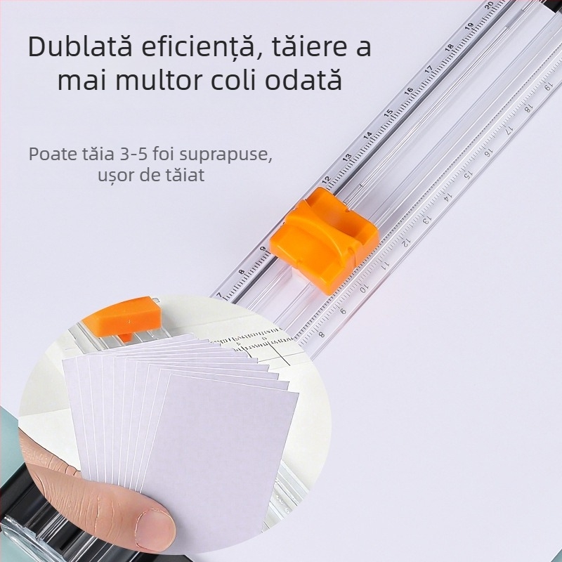 Tăietor de hârtie SF-1255, din plastic, portabil, pentru tăiere