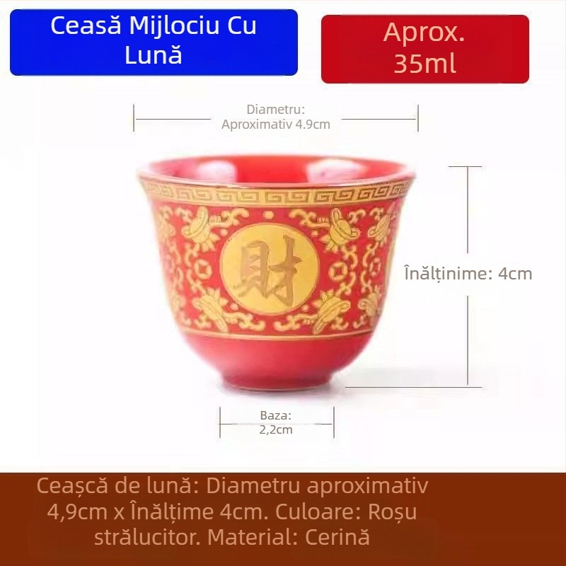 Pahar de vin ceramic, stil simplu, fără logo