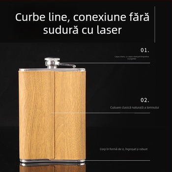 Set din oțel inoxidabil pentru bărbați, pentru utilizare în aer liber, cu flacon de vin, pahar de vin și pâlnie
