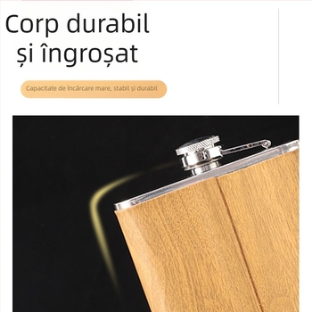 Set din oțel inoxidabil pentru bărbați, pentru utilizare în aer liber, cu flacon de vin, pahar de vin și pâlnie