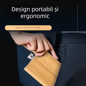Set din oțel inoxidabil pentru bărbați, pentru utilizare în aer liber, cu flacon de vin, pahar de vin și pâlnie