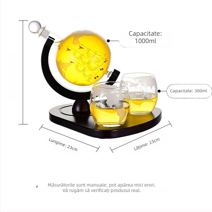 Decantor din sticlă, capacitate 801-900 ml, stil lux ușor, ambalaj simplu, lansat primăvara 2013