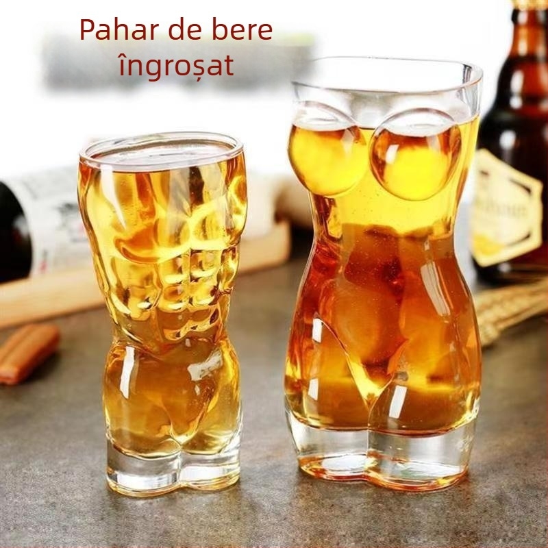 Pahar de bere din cristal, stil modern simplu, fără personalizare