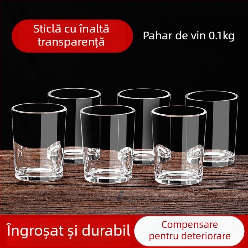 Set de pahare pentru lichior, stil simplu, sticlă obișnuită