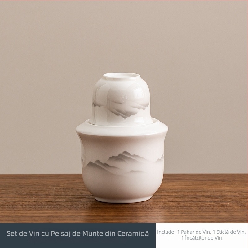 Set de decantor ceramic pentru încălzire vin, stil nou chinezesc, capacitate 1-100 ml, lansat în 2025