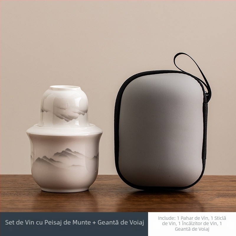 Set de decantor ceramic pentru încălzire vin, stil nou chinezesc, capacitate 1-100 ml, lansat în 2025