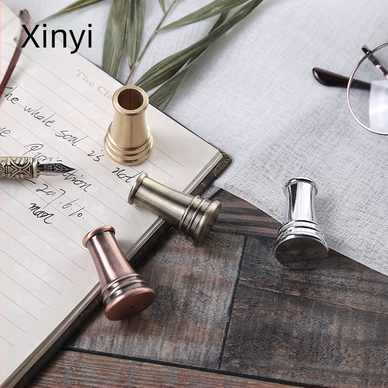 Suport pentru stilou – metal, stil european retro, design 3D pentru stilouri cu cerneală, Round