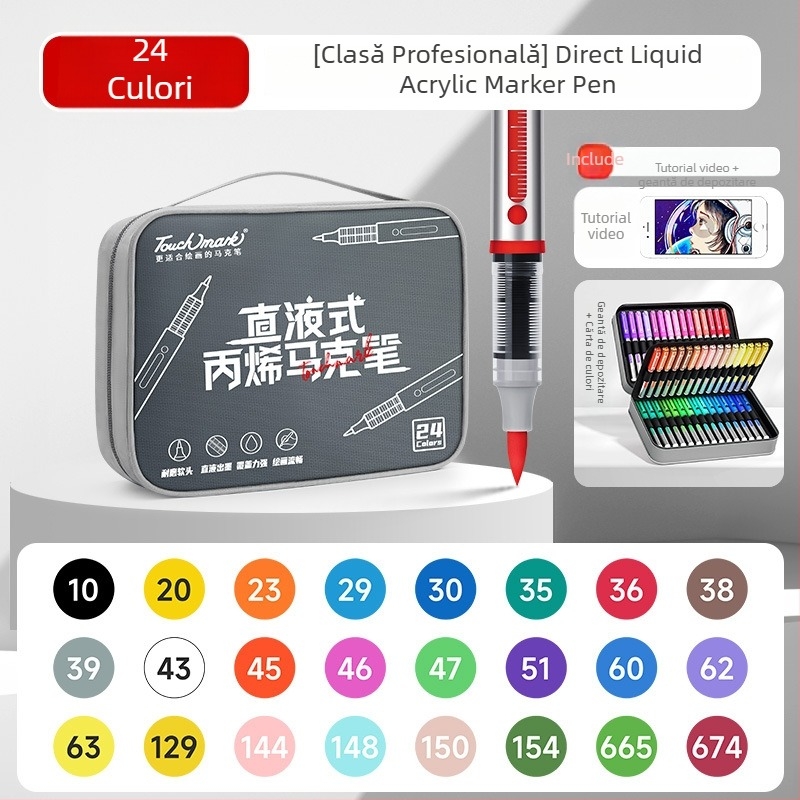 Marker acrilic lichid direct Touchmark în husă pentru pix din Oxford – cerneală 2.4 g