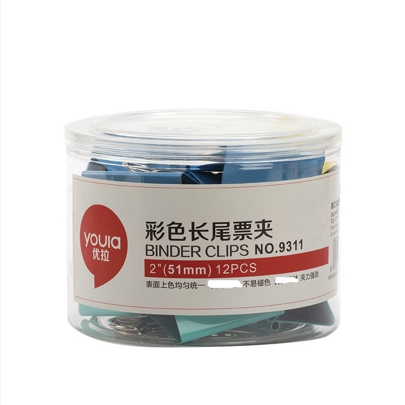 Youla clip pentru documente din oțel inoxidabil – set mixt, birou și școală