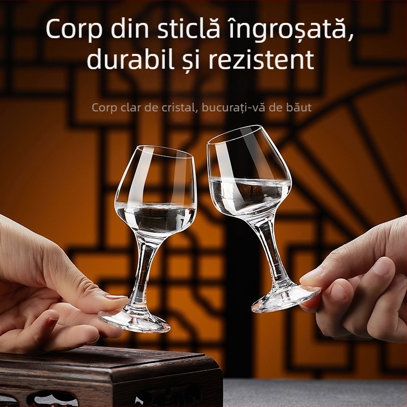 Pahar de cristal pentru băuturi spirtoase, formă de lalea, 50 ml, pentru degustători profesioniști