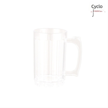 Cană de bere din acrilic, capacitate 401–500 ml, stil modern minimalist, formă dreaptă