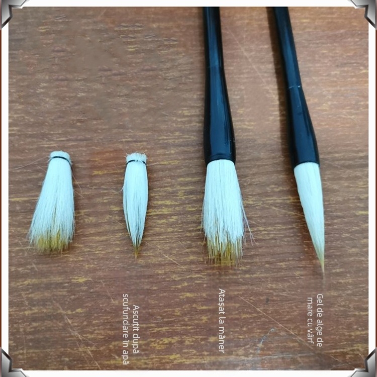 Cap de pensulă din lână, pentru scriere și pictură, ambalat în pungă/cutie OPP