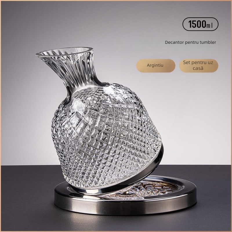 Decanter - sticlă din cristal fără plumb, capacitate 1000 ml sau mai mult, Brand Yiyu, stil modern simplu