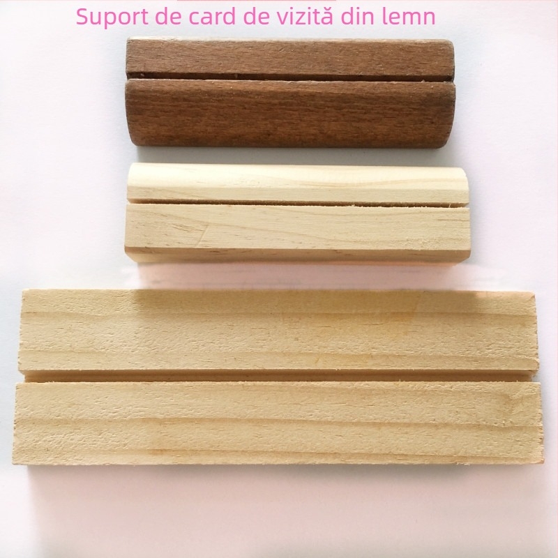Suport din lemn de mesteacăn pentru carduri și fotografii, notițe, decor de casă, lucrat manual, stil modern minimalist