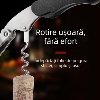 Deschizător de sticle în formă de cal marin, din oțel inoxidabil, multifuncțional, portabil și pliabil, imprimare logo disponibil