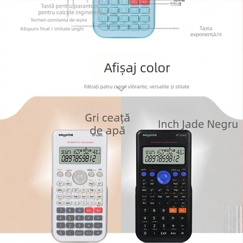 Calculator de funcții Belden 83ms, ecran de 24 de cifre, carcasă din plastic, baterie cu buton inclusă