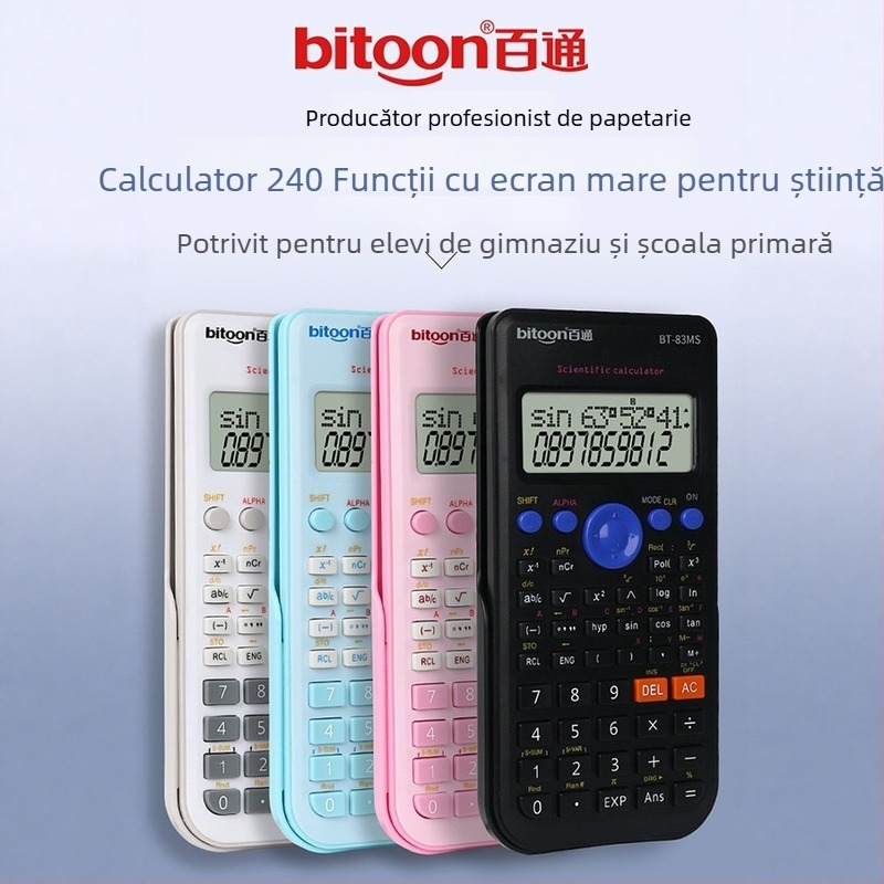 Calculator de funcții Belden 83ms, ecran de 24 de cifre, carcasă din plastic, baterie cu buton inclusă