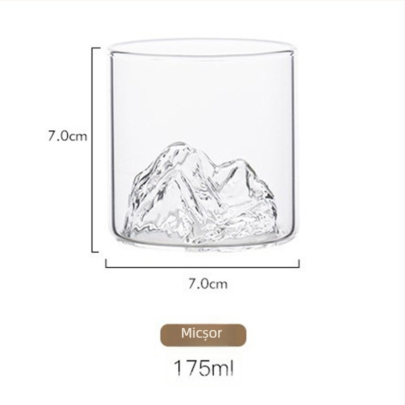 Brahman pahar din borosilicat pentru whisky și vin, capacitate 101–200 ml, design modern minimalist, logo imprimat, personalizare disponibilă