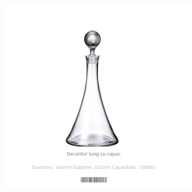 Decantor din cristal fără plumb cu capac, capacitate de 1000 ml sau mai mult, stil chinez nou