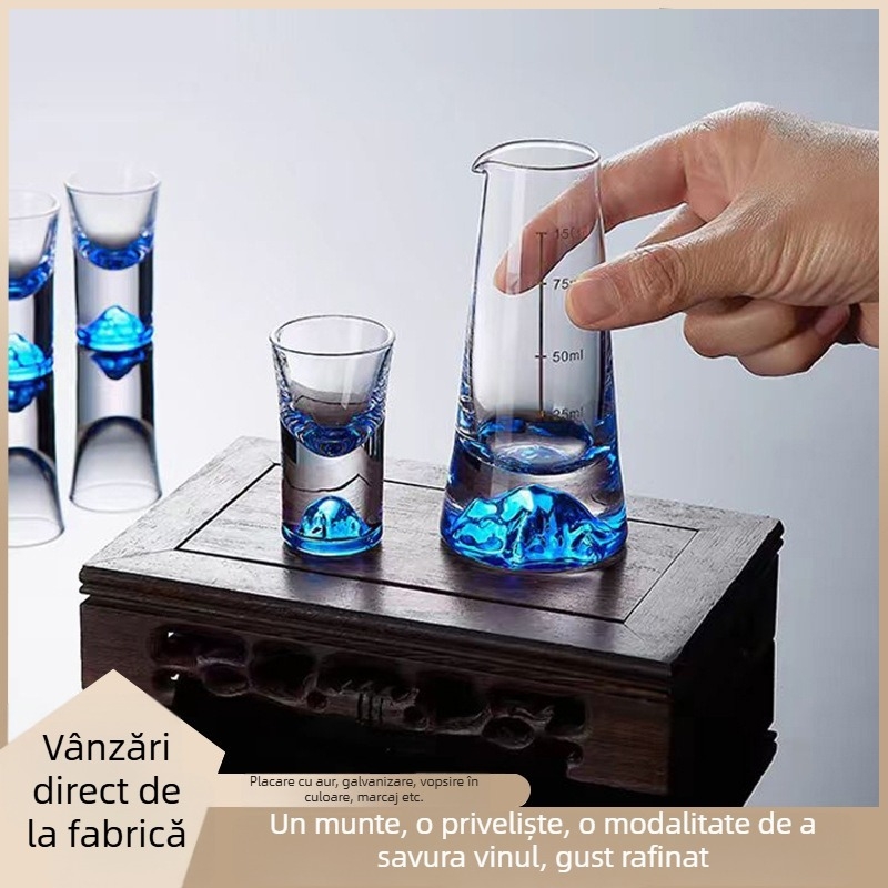 Set de pahare pentru băuturi spirtoase din sticlă, Jincheng, sticlă, stil modern minimalist, imprimare logo posibilă, ambalaj cutie din carton
