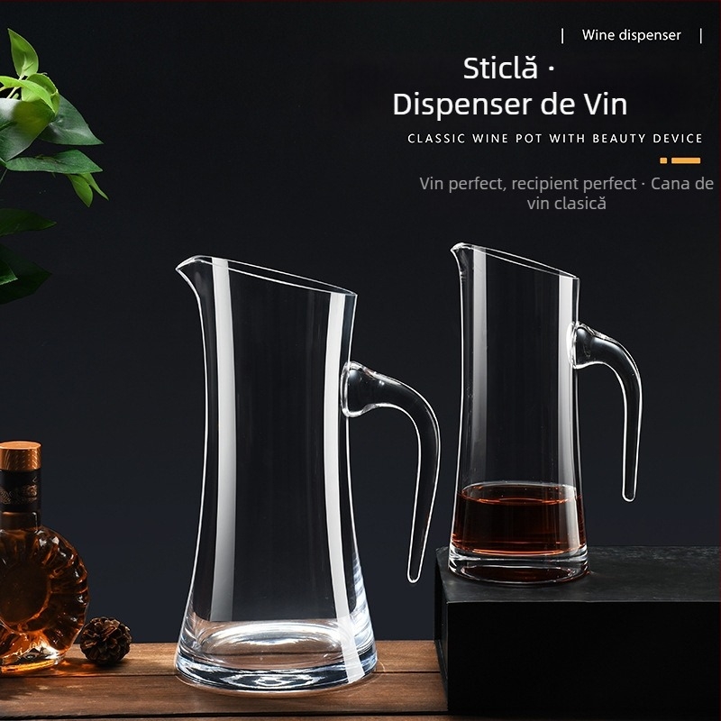 Decantor din sticlă, capacitate 601–700 ml, stil modern simplu, lansat în 2019