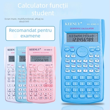 Calculatoră de funcții KEENLY 82MS-D, carcasa ABS, afișaj 12 cifre, alimentare cu baterie uscată standard