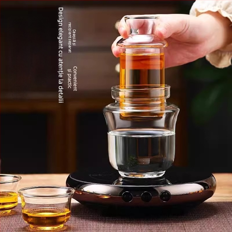 Set de vin din sticlă – stil lux, retro, calitate premium, marcă Chuangfeng, 1 set