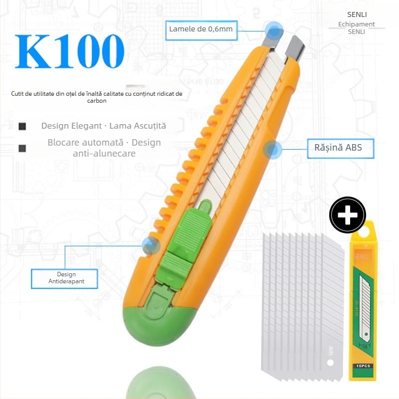 Cuțit universal cu mai multe funcții, model 328, plastic ABS; gata de cadou, potrivit coleg de clasă, Crăciun și cadou pentru noul cămin.