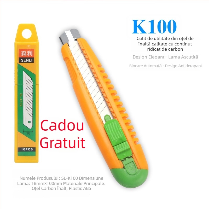 Cuțit universal cu mai multe funcții, model 328, plastic ABS; gata de cadou, potrivit coleg de clasă, Crăciun și cadou pentru noul cămin.