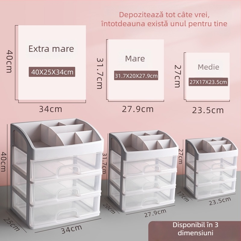 Suport pentru pixuri și organizator de birou — pătrat din plastic, inserție înclinată, design nordic minimalist, pentru biroul studențesc