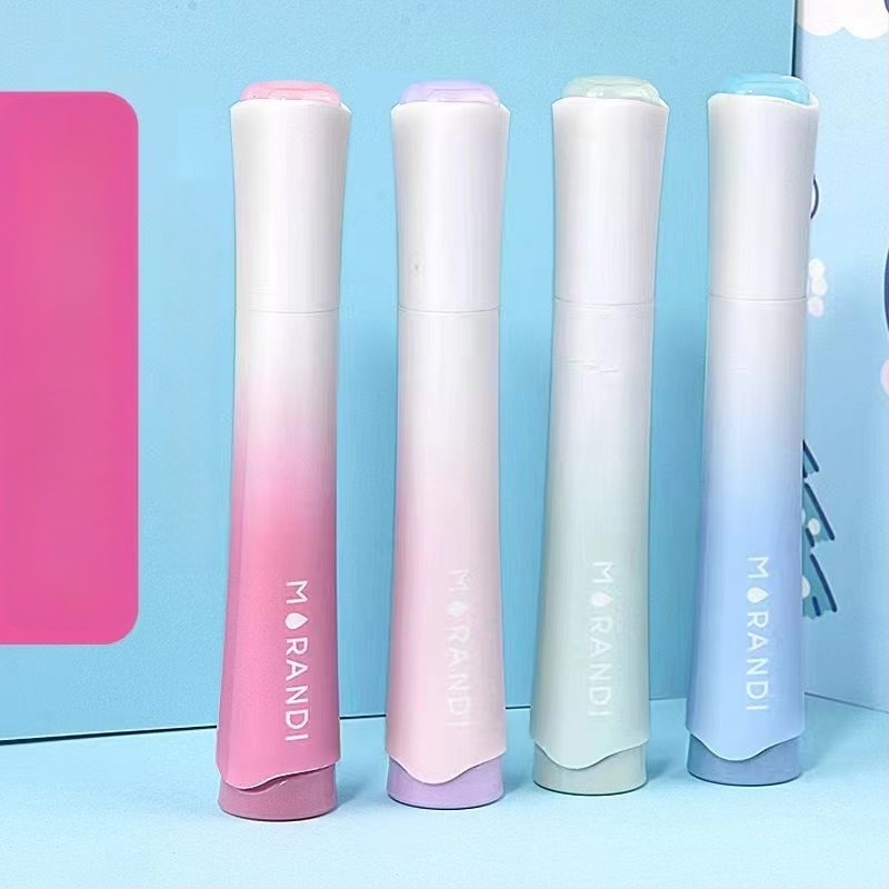 Marker de evidențiere cu vârf înclinat, design Morandi; model 7208, carcasă din plastic, ambalat în cutie, logo imprimat, personalizare disponibilă