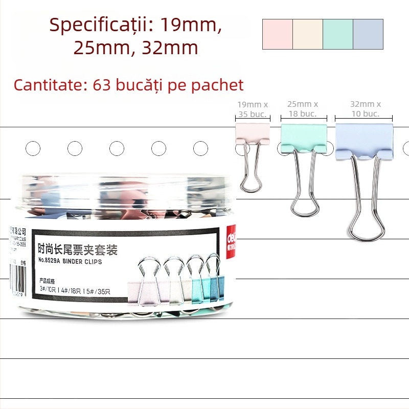 Deli clemă metalică goală pentru dosare