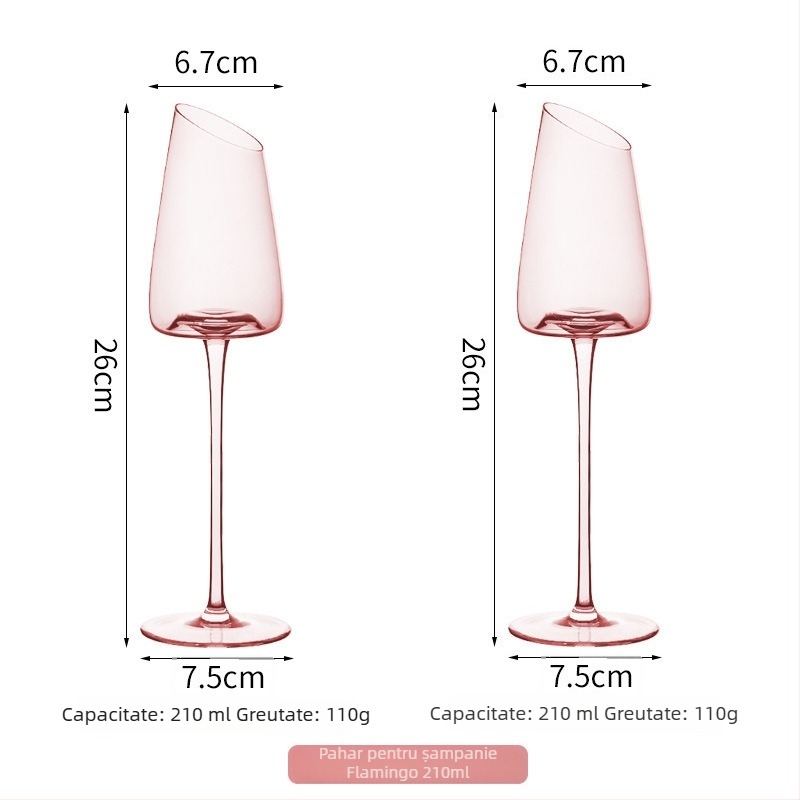Set pahare vin cu pahar goblet și pahar de șampanie (Capacitate: 501–600 ml; Material: Sticlă; Personalizare disponibilă; Logo imprimat: Da; Ambalaj: Cutie de carton)