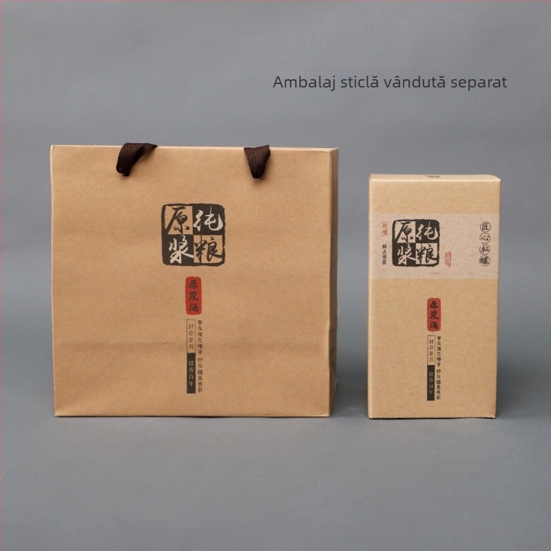 Sticlă ceramică pentru băuturi, finisaj mat, recipient sigilat pentru vin de cereale pure, Fengxin, stil Nou Chinezesc