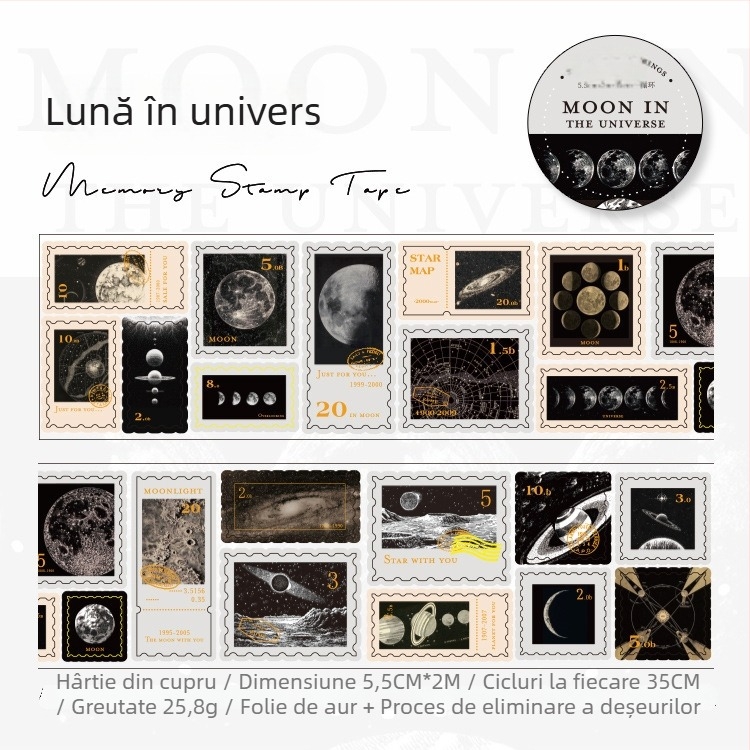 Bandă cu ștampilă din folie aurie pentru jurnal – bază PET, brand Idle Language, utilizare multiplă, lansare 2023-05-18