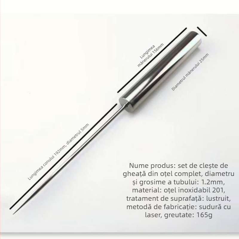 Daltă pentru con de gheață din oțel inoxidabil 304, stil modern minimalist, lansare 2024, greutate 165 g, marcă Xinfeng