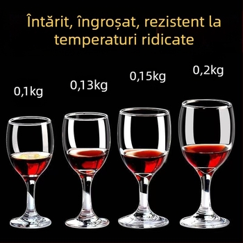 Set european de pahare de vin din sticlă soda-lime, pahare cu picior în stil simplu, capacitate 1000 ml sau mai mult, potrivit pentru hoteluri și uz casnic