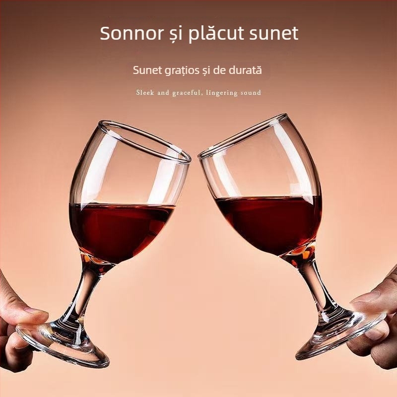Set european de pahare de vin din sticlă soda-lime, pahare cu picior în stil simplu, capacitate 1000 ml sau mai mult, potrivit pentru hoteluri și uz casnic
