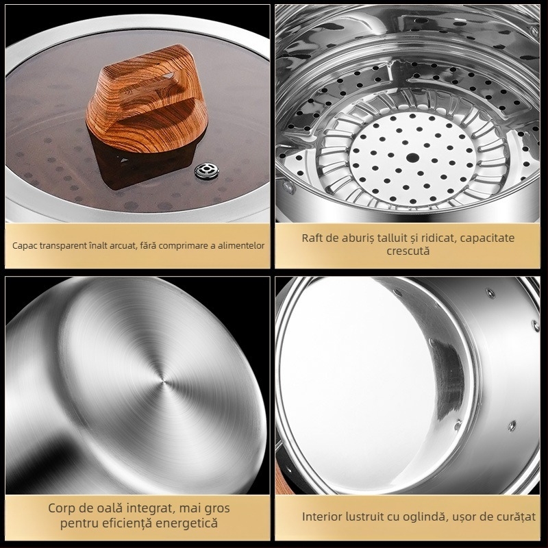 Aburitor din oțel inoxidabil 316L, capacitate mare, design multistrat, cu două niveluri, de calitate alimentară, pentru uz casnic