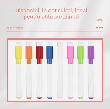 Bibigou Marker magnetic pentru tablă cu cretă hidrosolubilă în apă, pentru copii, corp din plastic, ștergător, personalizabil