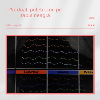 Bibigou Marker magnetic pentru tablă cu cretă hidrosolubilă în apă, pentru copii, corp din plastic, ștergător, personalizabil