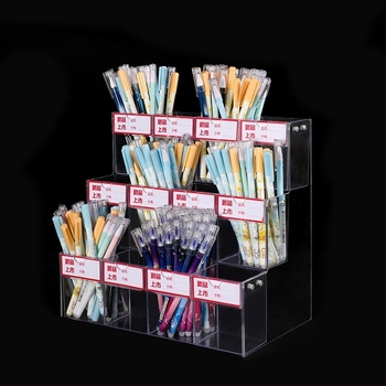 Suport din plastic pentru pixuri cu cutie de expunere – suport multifuncțional pentru pixuri și creioane, modelul 1, număr wraJNxdy