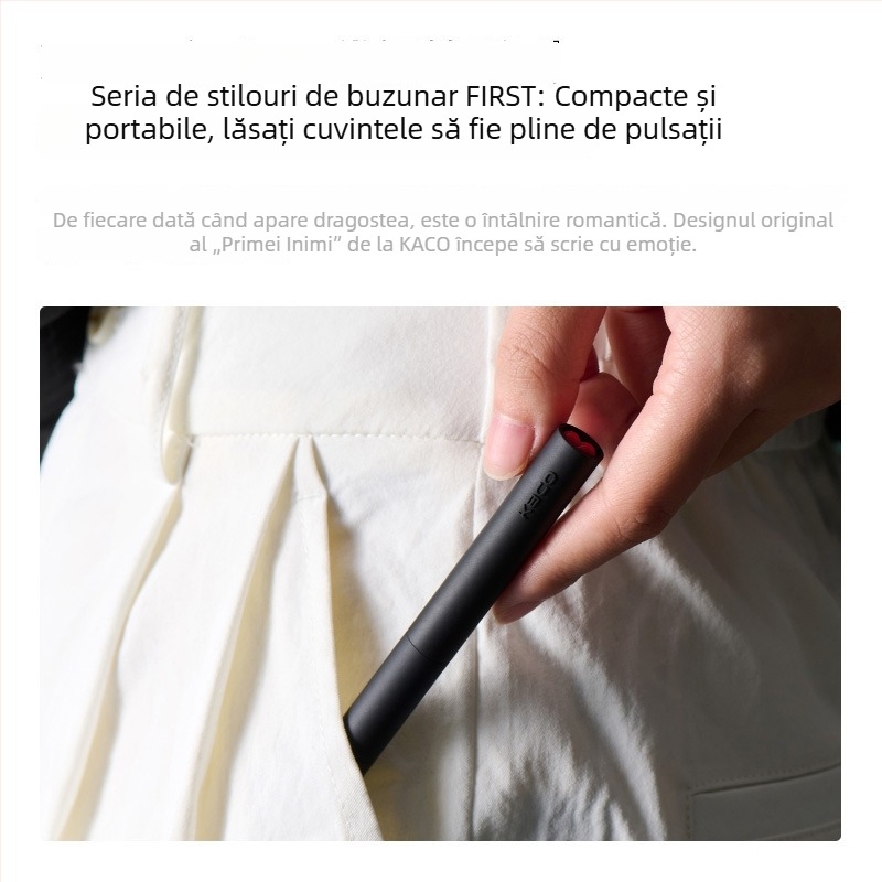 Stilou Kaco K1055, vârf EF, încărcare cu cartuș de cerneală, corp din plastic