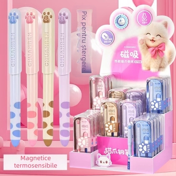 Stilou cu capac magnetic pentru practică de caligrafie, model X70m, cartuș de cerneală schimbabil, potrivit pentru elevii din învățământul primar