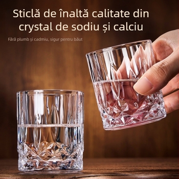 Set de șase pahare de băuturi spirtoase din cristal întărit, capacitate 1–100 ml, stil modern minimalist, posibilitate imprimare logo