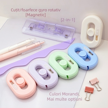 Fanqiao 6964: Foarfă magnetică și cuțit ceramic, 2 în 1, material ABS+420, 28,4 g