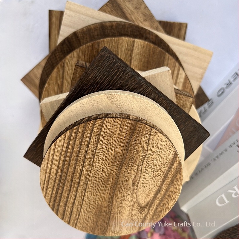 Ornament de atârt din lemn – bucată de lemn goală rotundă, pătrată sau dreptunghiulară – Yu ke – stil modern minimalist