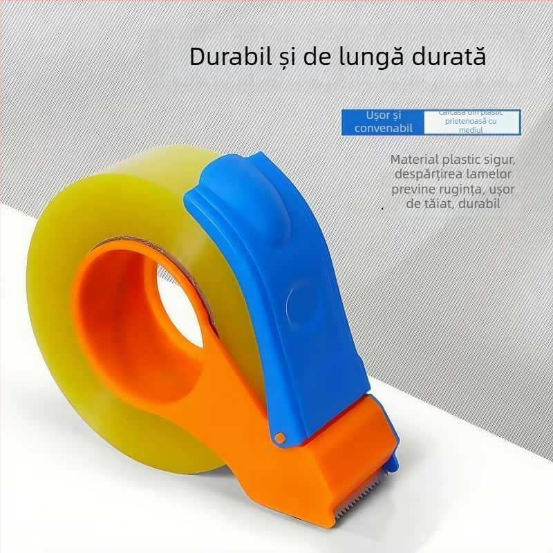 Sigilare cutii din plastic, model Thickened, cu bandă până la 60 mm, tăietor transparent, destinat sigilării și ambalării
