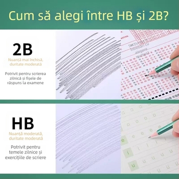 MG Morning Light AWP35715 Creion hexagonal verde 2B pentru elevi și desen