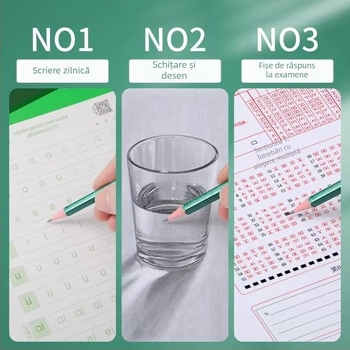 MG Morning Light AWP35715 Creion hexagonal verde 2B pentru elevi și desen